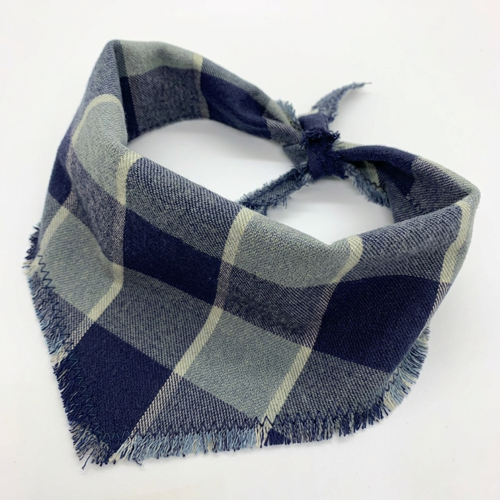 Flanelltuch mit blauem Karostoff