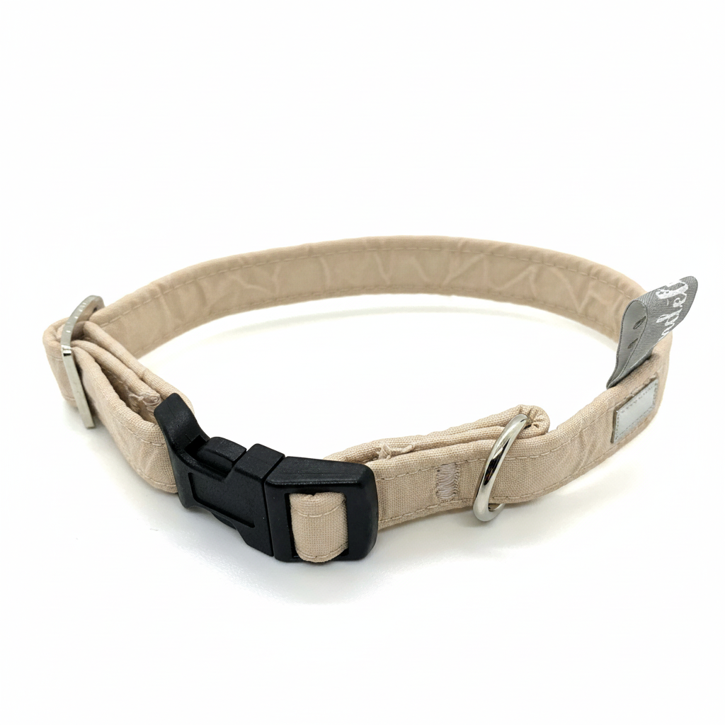 Halsband Sand mit Knitteroptik