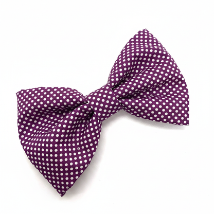 Hundeschleife Dots auf Lila