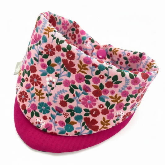 Duo-Tuch Blumen Pink mit Magenta