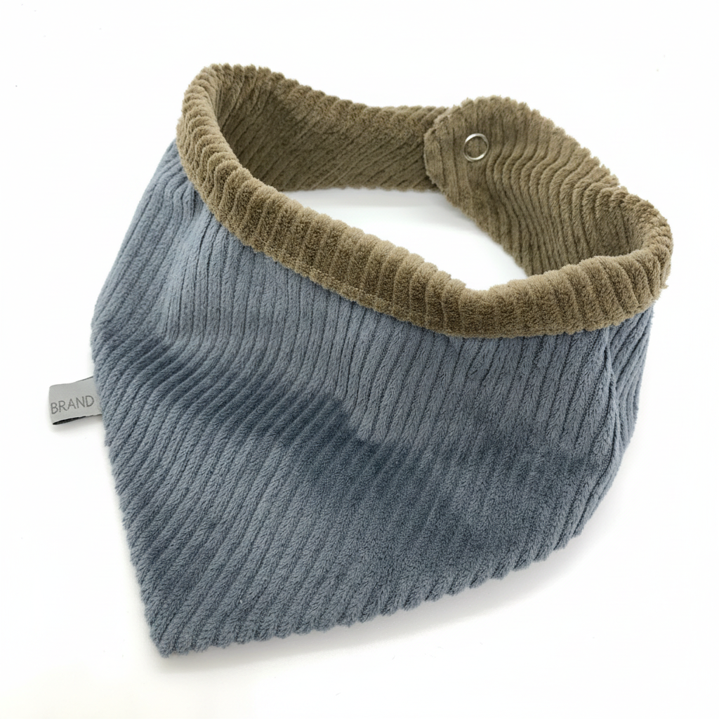 Cord-Wendetuch Rauchblau/Khaki