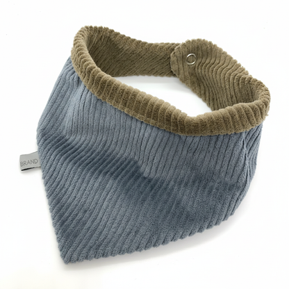 Cord-Wendetuch Rauchblau/Khaki