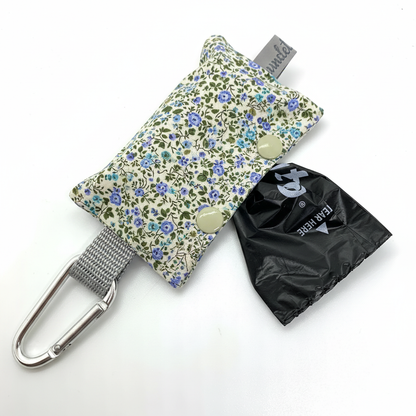 Kotbeutelspender Blumenstoff blau lila