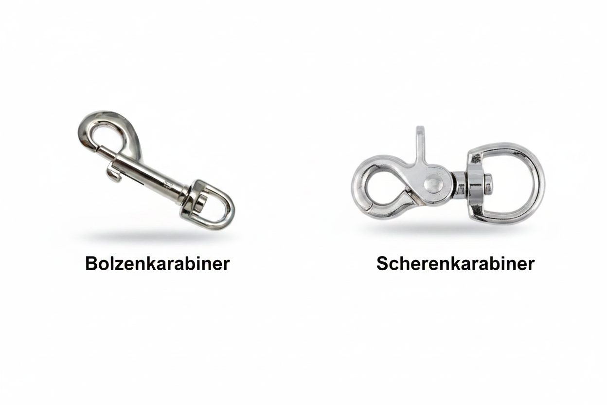 Bolzenkarabiner und Scherenkarabiner Vergleich