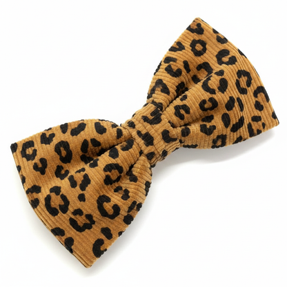 Cord-Schleife Leo-Print ohne Label