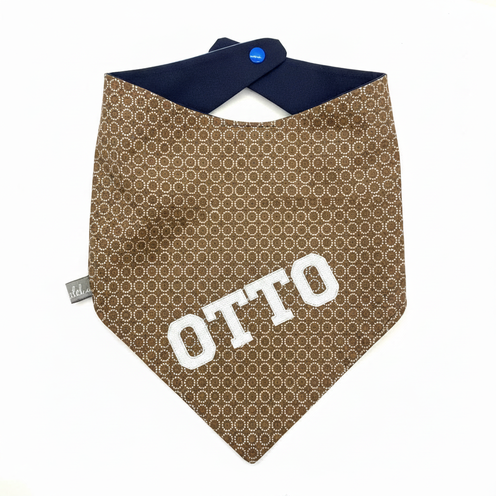 Bandana Kreise Camel mit OTTO schräg gestickt
