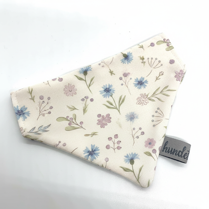 Hundetuch Zarte Blumen Naturweiß