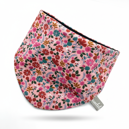 Duo-Tuch komplett Blumen Pink