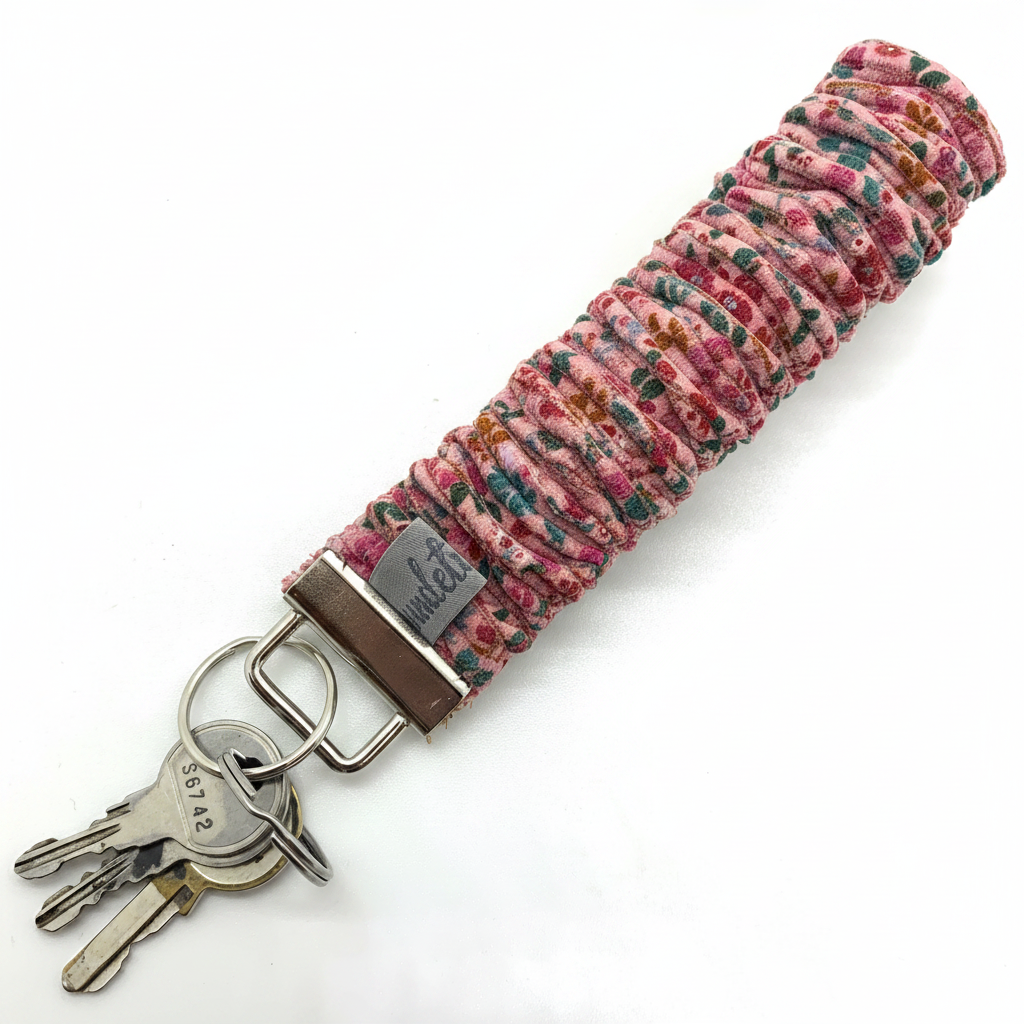 Schlüsselband Cord Blumen Pink Rosa