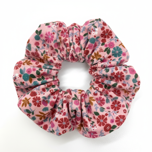 Scrunchie Blumen Pink