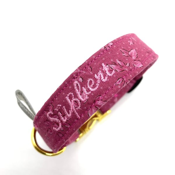 Hundehalsband Heide in Pink bestickbar