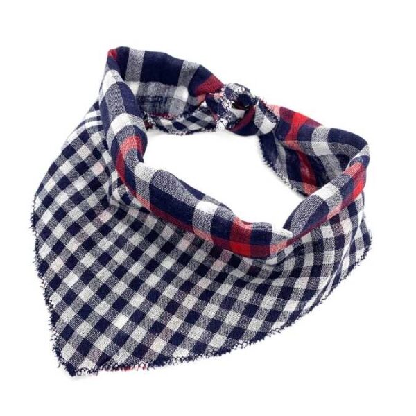 Zweiseitiges Musselintuch Karo