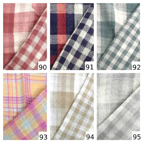 Zweiseitiges Musselintuch Karo